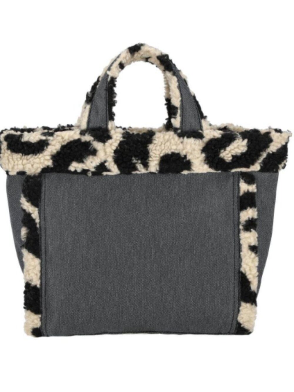 LeSportsac Sherpa Cow Print Mini Tote Denim Bag NWT Limited Edition